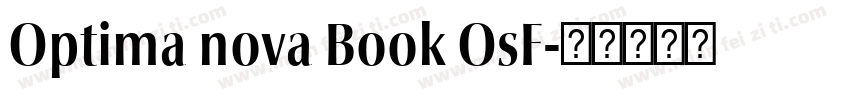 Optima nova Book OsF字体转换